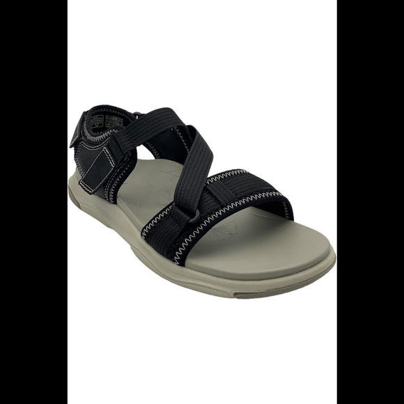 Earth Origins Adjustable Comfort Sport Sandals Vivvy Black - Wide - Picture 1 of 3